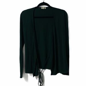 Wilfred Free Dark Green Criss Cross Knit Sweater